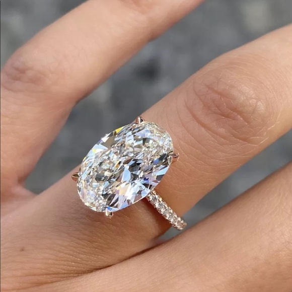 Jewelry - New Luxury 925 Silver Diamond Engagement Ring